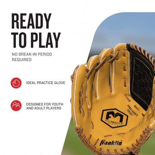 Franklin Sports Field Master Series Baseball Gloves, 12.5", Left Hand Throw - image 2