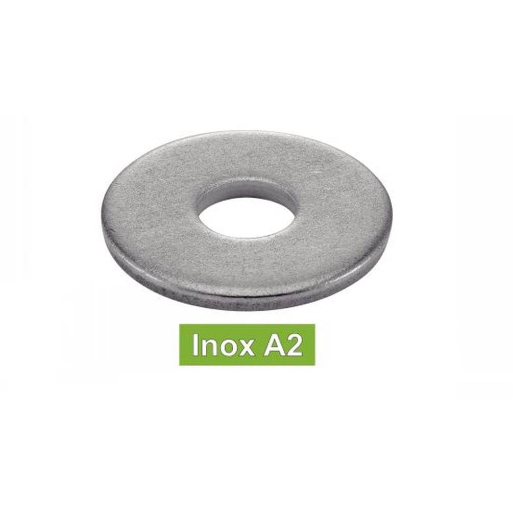 D-Work - Arandelas para construcciones de madera, forma V, 8 mm, DIN 440 V, ISO 7094, acero inoxidable, A2, 100 unidades