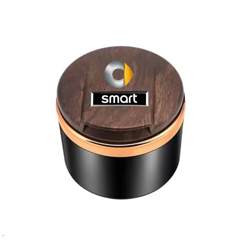 Posacenere Auto Smart Fortwo/Forfour Con LED - Uscita Aria, Logo Auto, Metallico, Design Elegante - Foto 12