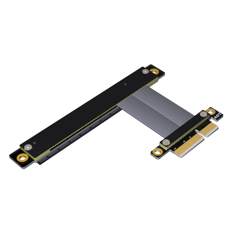 ADT-Link PCIe 4.0/3.0 x4 to PCIE x16 Graphics Card Riser Adapter 16x PCI-e PCI-Express Cable 90 180 Degree (30cm, R23SR(gen 3))