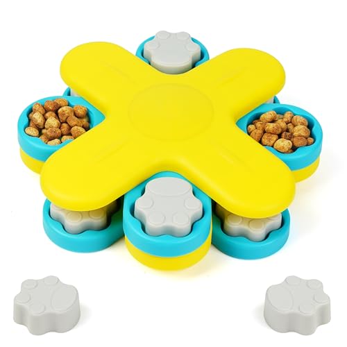 BELLE VOUS Juguete Interactivo para Perro - Juego Interactivo Puzzle para Perros - Juegos de Inteligencia con Dispensador de Chuches - Juguetes Interactivos Estimulacion Mental