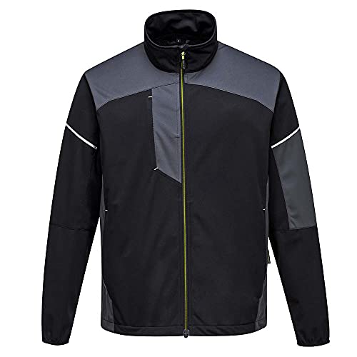 Portwest PW3 Flex Shell Jacket, Size: XXL, Colour: Black/Zoom Grey, T620BZRXXL