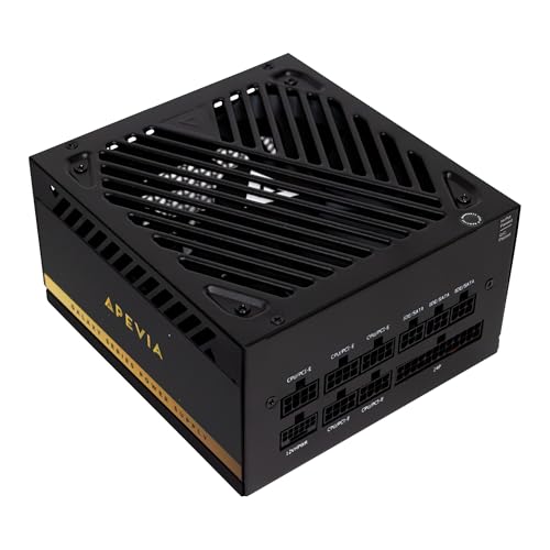Image of Apevia Galaxy 650W 80+ Gold ATX 3.1 Fully Modular Gaming PSU, PCIe 5.1 Ready 12VHPWR Cable, 135mm Silent FDB Fan, Japanese Capacitors, Reliable Power Supply for RTX 40 /50 Series