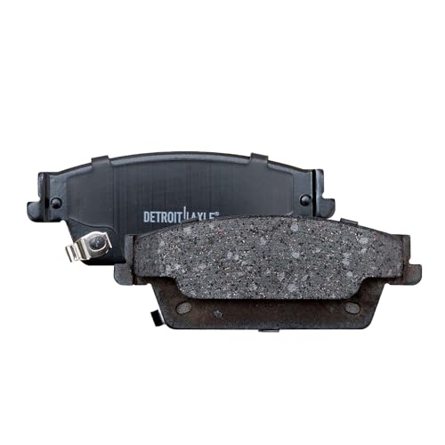 Image of Detroit Axle - Rear Brake Pads for 2006-2007 Cadillac CTS, 2004-2009 SRX, 2005-2011 STS, Ceramic Brake Pads w /Hardware Replacement