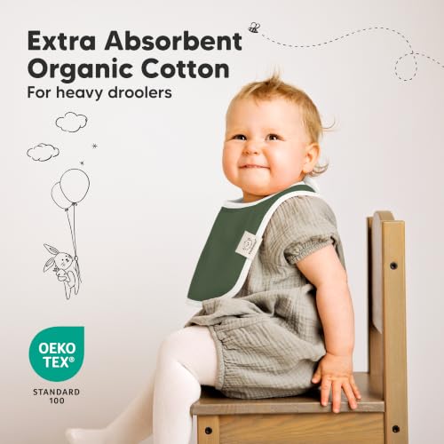 Image of KeaBabies 8-Pack Organic Baby Bibs for Drooling and Teething (Crossroads) | Soft Cotton Bibs for Baby Girl, Boy, Extra Absorbent, Easy to Clean & Put On, Toddler, Newborn, Infant 0-24 Months