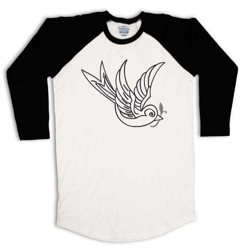 T-Shirt Base-Ball Swallow Tattoo Idéal pour vos Sorties Urbaines et Week-ends