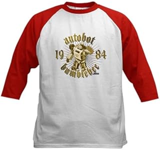 CafePress Bumblebee Autobot Baseball Jersey Kids Cotton Baseball Jersey, 3/4 Raglan Sleeve Shirt Red/White