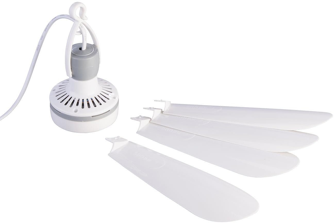 PEARL Mini Deckenventilator: 2er-Set mobile Deckenventilatoren mit Aufhänger,230V, Ein/Aus-Schalter (klein, Ventilator zum Aufhängen, mobil)