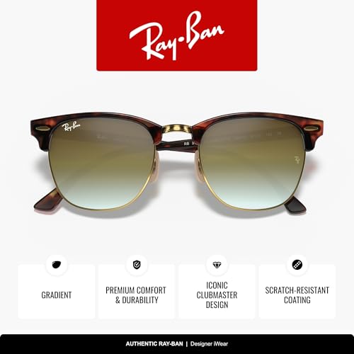 Image of Ray-Ban RB3016 CLUBMASTER Sunglasses For Men For Women + BUNDLE with Designer iWear Eyewear Care Kit
