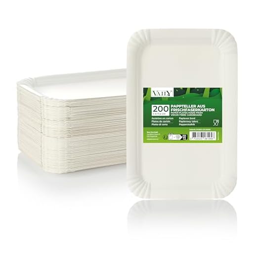 Vaily Lot de 200 assiettes carrées en carton - 11 x 17,5 cm - Pour gâteaux et petits pains - Assiettes jetables, assiettes à gâteau pour barbecues, fêtes et anniversaires - Blanc