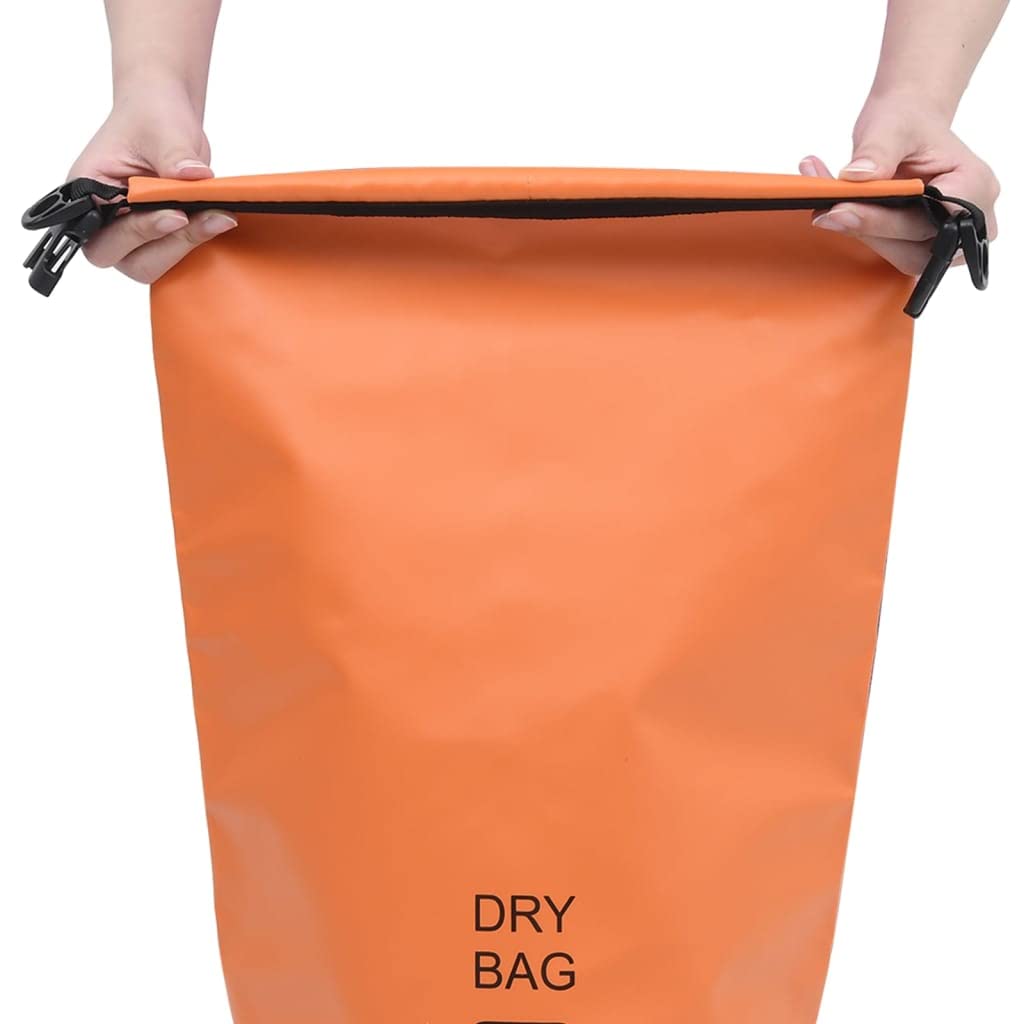 aphrophina Waterproof Dry Bag for Outdoor Adventures, Protects Valuables from Elements, Lightweight 2.6 Gallon Capacity, Orange and Black