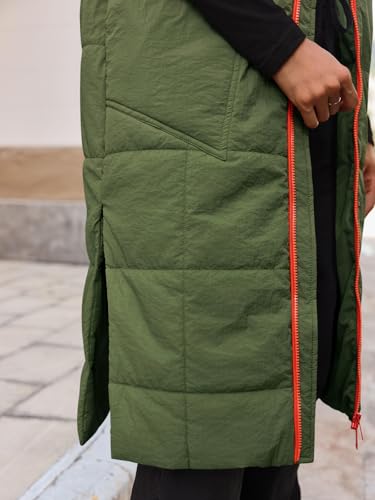 Cicy Bell Womens Long Quilted Puffer Vest Lightweight Sleeveless Winter Jackets Side Slit Packable Coats2