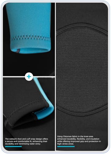 image for Hevto Wetsuits Kids 3/2mm Neoprene Full Wet Suit Thermal Swimsuit Chil