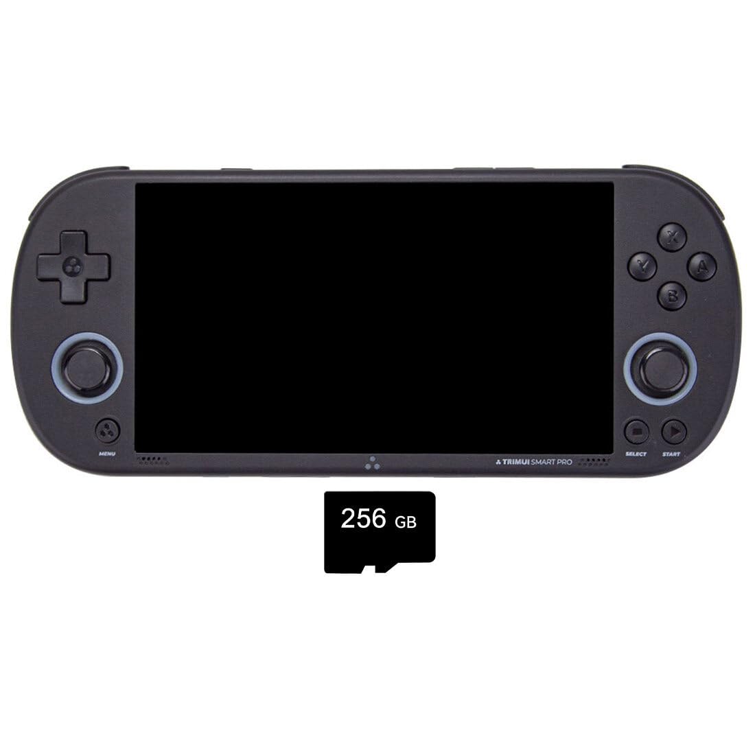 TRIMUI SMART PRO Console di gioco portatile retrò con giochi, schermo IPS da 4,96 pollici 256G, Arcade video portatile per adulti, sistema Linux processore Allwinner A133P, supporto WiFi - Nero