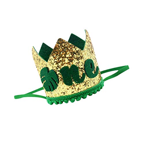 Amosfun EEN eerste 1e verjaardag kroon hoed Carnaval Jungle thema 1e eerste verjaardagsfeestje gunsten levert decoraties - Image 4