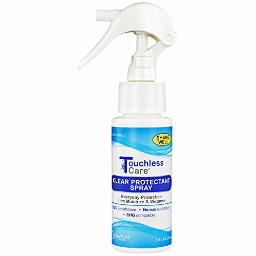 Touchless Care Clear Protectant Spray, 20% Dimethicone Formula Protects Skin and Prevents Irritation, Easy to Apply Touch Free Spray, Everyday Protection for at-Risk Skin (2 oz) - 72402