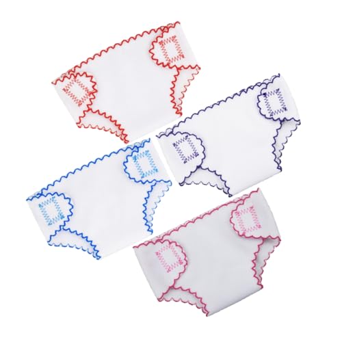 BESTonZON 4 Piezas Reutilizables para Muñecas Ropa Interior para Muñecas Accesorios de Cambio para Rosa Púrpura Rojo y Azul
