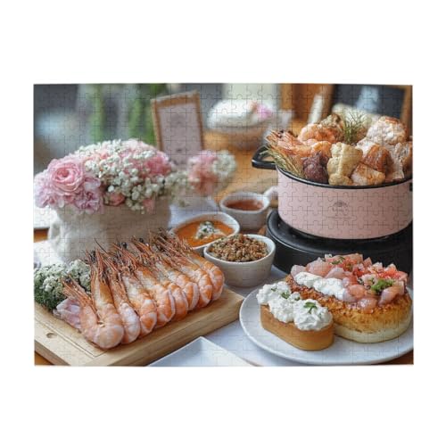 RMYRHQ Seafood & Shrimp Puzzle, 500 Pieces