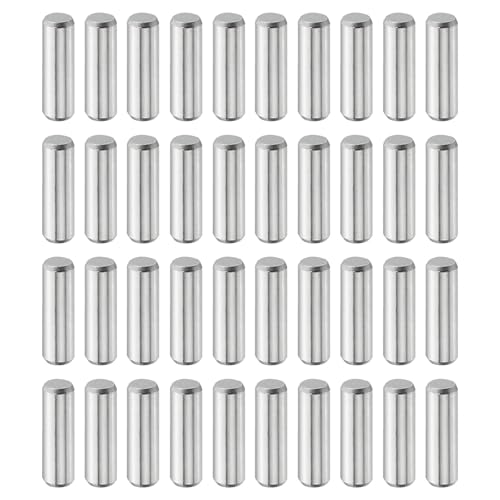 uxcell 40Pcs 3 mm x 10 mm Dowel Pins, 316L Stainless Steel Metal Shelf Pegs