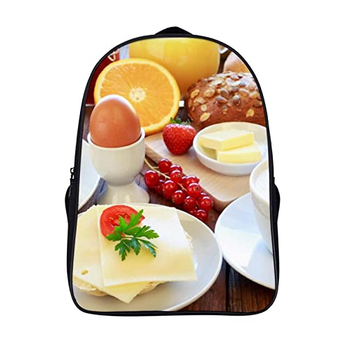 Sac à dos mode pour enfants au motif petit déjeuner idéal pour le collège