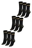 9er Pack CATERPILLAR Arbeitssocken Work Socks Strümpfe Schwarz, Größenauswahl:41 - 45