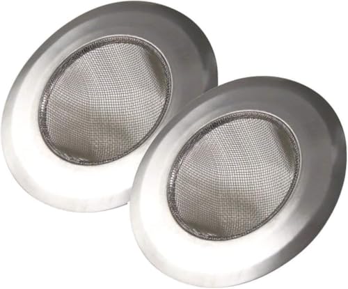 3 Stainless Steel Kitchen Sink Strainer Removable Heavy-Duty Drain Filter Perfect for Kitchen Bathroom Basin Laundry Stop Hair Disposal Waste Fits 3"- 3 1/2" Drains - Set of 3