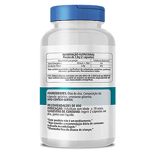 Kit 3 Óleo de Chia 1000mg Chá Mais 60 cápsulas