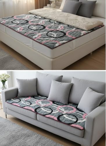 Image of K25 Cotton Floor Bed Mattress with High-Density Foam for Extra Bedding | Lightweight Reversible Portable Rolling Mat for Travel Yoga Outdoor & Camping (Size: 72x36x0.8 Inch | Multicolor)