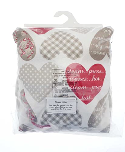 COUNTRY CLUB Multi Fit Elasticated Mixed Hearts Ironing Board Cover - Image 3