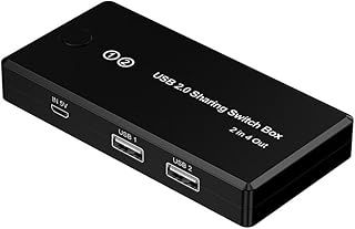 UKCOCO Printer Sharing Switch 4 USB selector switch Printer Sharing Selector keyboard mouse switch computer printer keyboard switch Printer Sharing Adapter Manual Printer Sharer