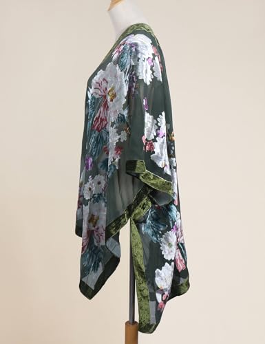 Image of MJ SERECA Women's Casual Long Velvet Kimono