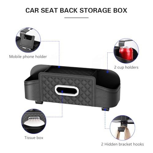 image for Mandark Car Headrest Backseat Organizer, Multifunctional Vehicle Seat 