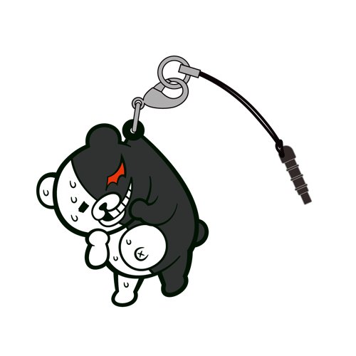 Strap Monokuma Danganronpa accroche fermeture Éclair PVC souple