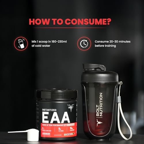 Image of Bolt EAA 300gm, 30 Servings|Nine Essential Amino Acid with BCAA 5000|EAA Supplement for Men & Women- Watermelon Fizz