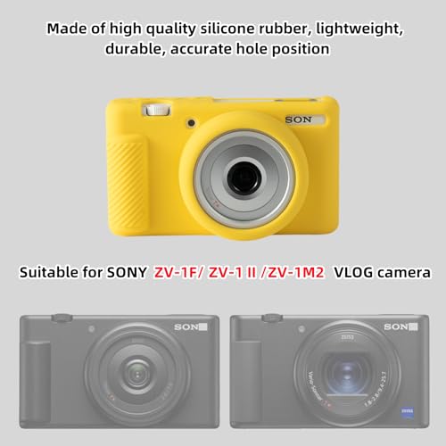 Funda para cámara Sony ZV-1F/ZV-1 II/ZV-1M2 silicona suave amarilla miniatura 2