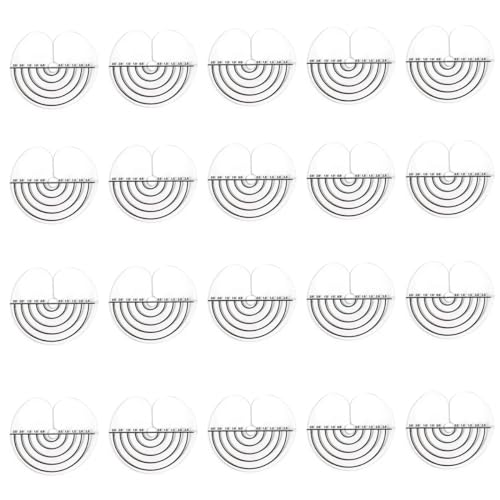 Visxcnu Stencils para Extensiones de Cabello,20 piezas Protección Pelo Stencils para Extensión Pelo,Plantilla Espaciador para Extensiones de Cabello,con Escala,para Unir Extensiones Queratina
