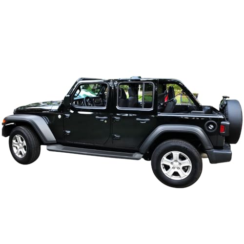 Estribos texturizados negros para Jeep Wrangler JL 2018-2026 miniatura 3
