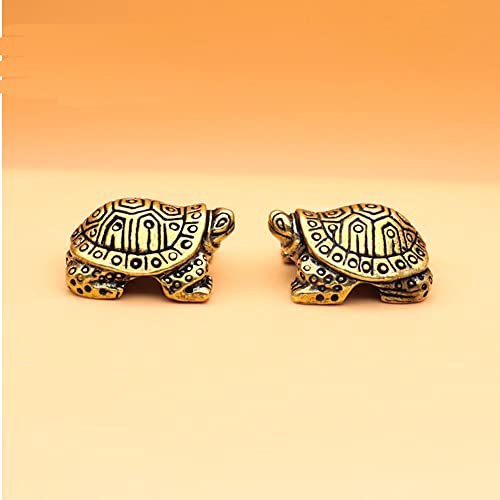 Alhbejt AT-TS-BRS02GN Brass Turtle Brass Tortoise Statue Figure Home Office Decorative Ornament Collectible thumb #3