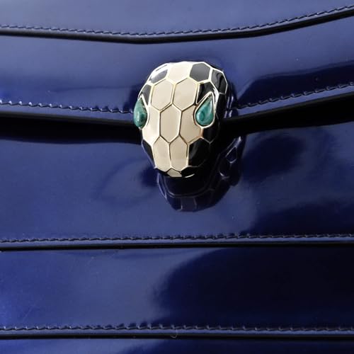 Bvlgari, Pre-Loved Serpenti Forever Shoulder Bag Patent Medium, Blue