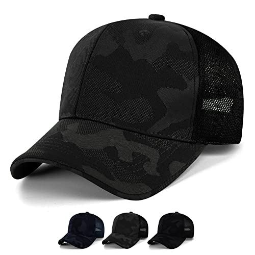 ECOMBOS Baseball Cap - Basecap Damen Kappe Herren Baseball Hut Verstellbar Cappy Baseballmütze Sport Atmungsaktiv Schildmütze Snapback Unisex Schildkappen Cover