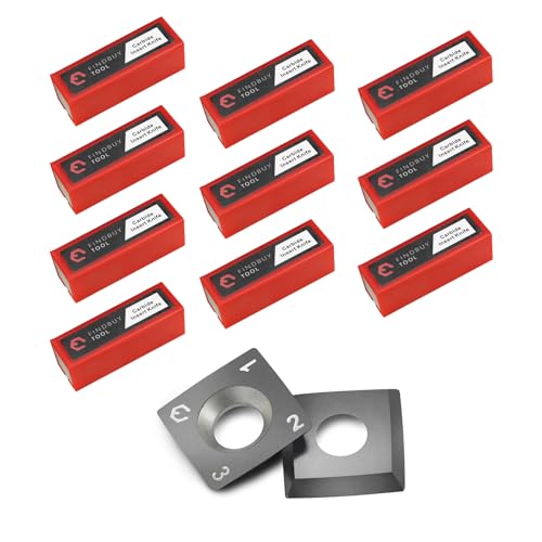 Findbuytool Carbide Inserts cutters (15x15x2.5mm-30°-R150-4R0.5) Insert for Woodworking Helical Cutter Head Tools, 100Pcs