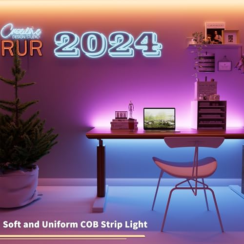PAUTIX Tira de LED RGB COB 10m con Controlador WiFi Alexa miniatura 3