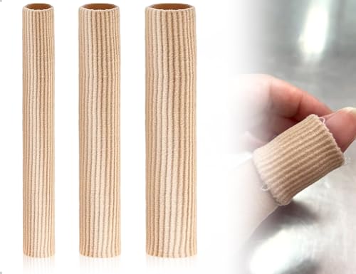 Emezddo Confezione da 3 Protezioni per Dita dei Piedi, Cuscinetti per Dita Tagliabili, Benda Tubolare di Protezione dalla Pressione, Benda per Dita, Calli e Protezione del Pollice Valgo (3 Misure)