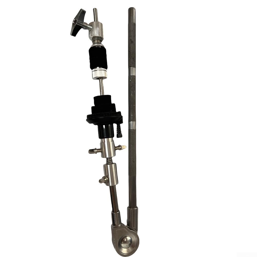 Juego de accesorios de almohadillas de fieltro para tambor con soporte para platillos – Soporte de extensión de metal para configuración de percusión 37 x 8,5 cm