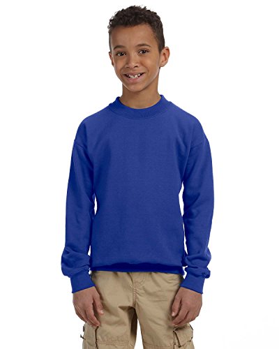 Gildan Big Boys' Preshrunk Heavy Blend Fleece Sweatshirt, Royal