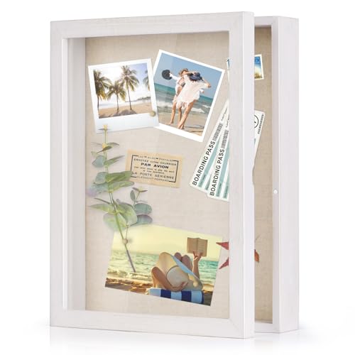 Love-KANKEI 3D Bilderrahmen 28 x 35 cm Holz Objektrahmen zum Befüllen...