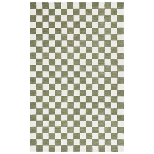 Image of Hand Tufted Wool Carpets Anti Shedding Rug Modern Carpets for Living Room Size 6x8 Feet