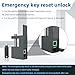 KENRONE Smart D-Shape Padlock,Fingerprint Lock with Emergency Key and Tuya APP Control,Waterproof Heavy Duty Solid Padlocks for Container Locker,Gates,Warehouses,Doors