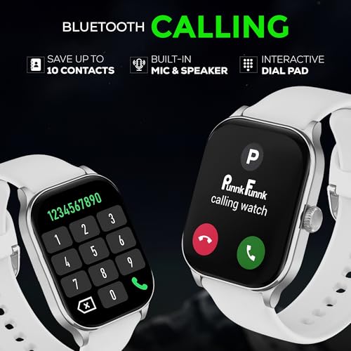 Image of PunnkFunnk NeoLux 1.96 inch HD Display Smartwatch for Men & Women 2025 with 110+ Sports Modes, Heart Rate, Sleep Monitor, IP68 Waterproof, Answer /Make Calls for Android & iOS(Grey)