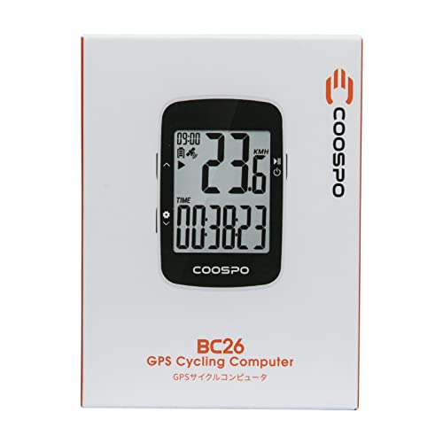 COOSPO GPS Bike Computer Wireless Cycle Computer Bluetooth Bike Speedometer GPS with 2.3 Inch LCD Screen, Auto Backlight, IPX7 Waterproof